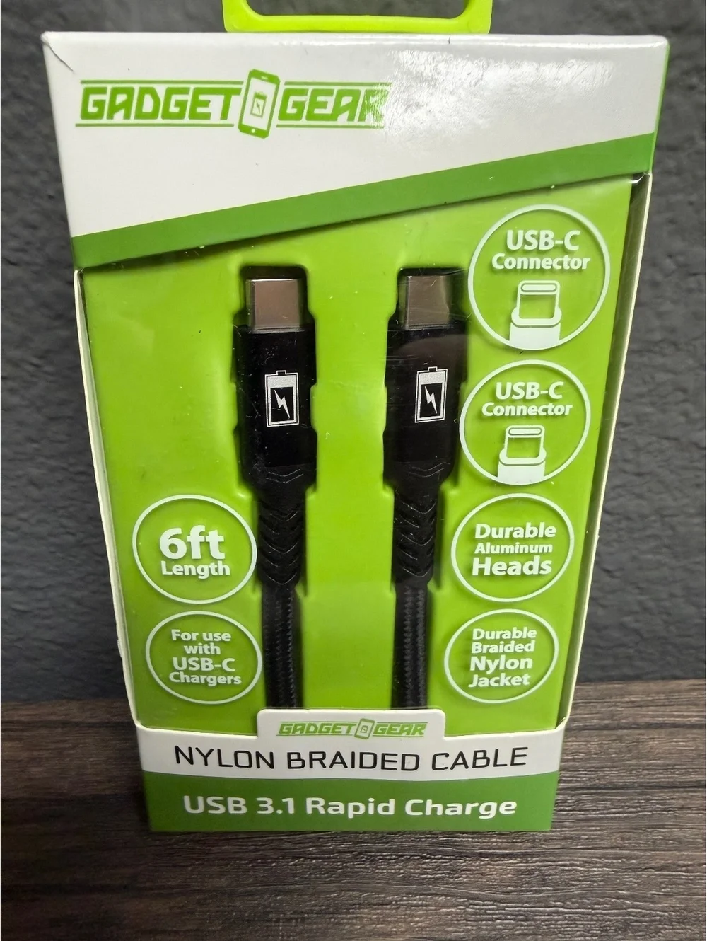 6ft USB-C to USB-C Cable Nylon Braided Fast Charging Cord New [COPY]